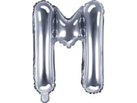 Party Deco Foil Balloon. Letter "M", 35Cm, Universal Silver