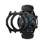 SIKAI CASE - Durable Protective Case Compatible with Huawei Watch GT 2 46mm Smartwatch (Released in 2019), Scratch-Resist Shockproof Bumper Frame Shell Cover (2-Pack Black)