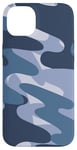 Coque pour iPhone 14 Plus Motif camouflage bleu militaire – Camouflage bleu