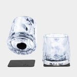 Silwy Magnetiska plastglas Magnetic Plastic Glass Tumbler, transparent, 25 cl, 2-pack + magnetiska glasunderlägg