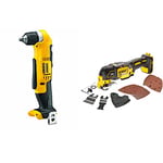 DeWalt DCD740N-XJ 18V XR Lithium-Ion Body Only Cordless 2-Speed Angle Drill, Yellow/Black, 4.57 cm*12.52 cm*2.99 cm & DCS355N-XJ 18V Li-Ion Cordless Brushless Oscillating Multi-Tool