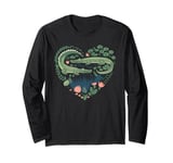 Cute Alligator Heart Crocodile Gator for Kids Long Sleeve T-Shirt