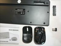 Black Wireless MINI Keyboard & Mouse Box Set for Samsung UE55H6800 Smart TV