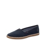 Rieker Femme Espadrilles M2278, Dame Chaussures Plates,Chaussures Basses,Chaussures d'été,Slipper,tressés,maritimes,Bleu (Blau / 14),40 EU / 6.5 UK