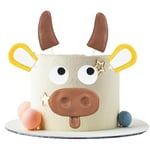 Topper Cake Vache, Topper de Cupcake de Ferme, Anniversaire Topper Vache, Décoration Gâteau Ferme, Vache Decoration Gateau pour Baby Shower Fête d'anniversaire Deco Gateau