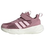 adidas Ozelle Running Lifestyle Elastic Lace with Top Strap Shoes Sneakers, Wonder Orchid/Clear Pink/Off White, 33 EU