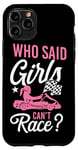 iPhone 11 Pro Go Kart Racing Girl Female Vintage Who Said Girls Can't Case