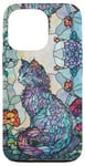 Coque pour iPhone 13 Pro Selkirk Rex Cat Curly Hair Stained Art Effect Stain Floral