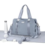 Sac de Voyage Femme Sac fourre-Tout de Sport pour Homme Imperméable Sac de Week-End, Cabine Avion Ryanair Bagage Cabine 40x20x25 easyjet 45x36x20 Extensible Sac de Gym,F3-Bleu Saphir