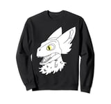 Dino Fursuit Furry Skull Dog Fursona head graphic drawing Sweatshirt