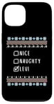 Coque pour iPhone 13 Gentil Coquin Noël Levi Pull Moche