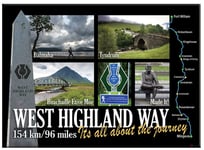 West Highland Way Walk Map Made It Montage Scenic Fridge Magnet Metallic