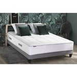 Ensemble Literie matelas ressorts ensachés 30cm et sommier 180X200 cm KING PALACE  