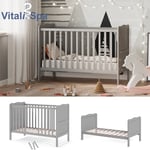 Lit à barreaux Lit bébé Lit enfant Lit évolutif Ajustable Tobi Gris VitaliSpa