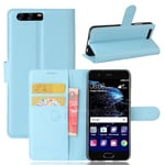 Huawei P10 Plus      Pu Wallet Case    [Lightblue]