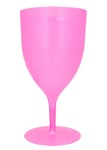 Pink Party Cup Reusable Plastic Wine Glass 350ml Tropical Hula Hawaiian Luau