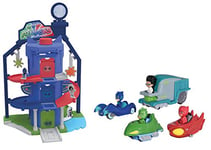 Dickie - PJ Masks - Garage Quartier Général Pyjamasques + 4 Véhicules - Dès 3 Ans - 203145002