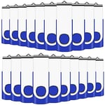 USB 4GB Memory Sticks 20Pack, EASTBULL USB 2.0 Flash Drive External Computer Storage with Lanyard (Blue 20pcs)