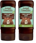 Sweet Freedom - CHOC SHOT Mint for Hot Chocolate & Drizzling - Only 13 Calories Per Teaspoon - For Milk Shakes, Desserts, Pancakes - Healthy Baking - Vegan & Plant Based - 320g, Pack of 2