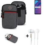 Belt bag + headphones for Huawei Honor 9A Phone case