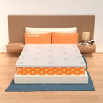 Surmatelas en Waterfoam 120x190 haut de 8 cm - déhoussable, tissu AloeVera | ...