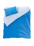 Italian Bed Linen CP-NC-royal/azzurro-2P Natural Color housse de couette double-face couleur unie avec taies d'oreiller, Royal/Bleu Clair