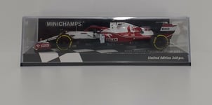 Modèle Auto Échelle 1:43 Formule 1 MINICHAMPS Alfa Romeo Sauber Giovinazzi 2021