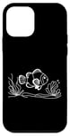 Coque pour iPhone 12 mini Line Art Poisson & ichtyologiste Poisson clown mouffette rose