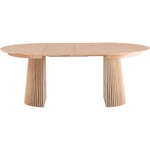 Table à manger ronde extensible en bois 4 à 8 personnes - 120/200 cm - Ada