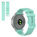 Garmin Venu 2S / Vivoactive 4S / Vivomove 3S yksivärinen ranneke - Syaani Green