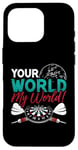 iPhone 16 Pro Your World My World Bullseye Darting Dart Tournament Darts Case