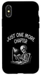 Coque pour iPhone X/XS Just One More Chapter, livre de lecture squelette drôle vintage