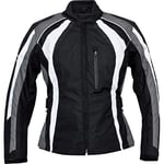 AKUMA Venedig Veste de Moto pour Femme Noir/Blanc Taille 36