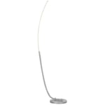 HOMCOM Lampadaire sur pied salon, lampe salon LED style contemporain avec 3 niveaux de luminosité réglables, interrupteur à pied, lampadaire salon, chambre à coucher, bureau, 46 x 25 x 147 cm argenté