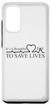 Coque pour Galaxy S20 Jeu de mots inspirant « It's a Day To Save Life Heartbeat »