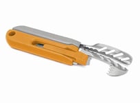 Nerthus FIH 234 Éplucheur d'avocat 5 en 1, Coupe, extrait, peler, Vider et déchiqueter, Stainless Steel, Gris et Orange, 9,5 x 27 x 3,5 cm