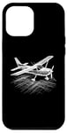 Coque pour iPhone 12 Pro Max Avion à hélice 3D Wireframe - Amoureux d'avion vintage