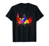 Barcelona Skyline Spain Colored Painting Art Love Barcelona T-Shirt