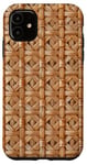 Coque pour iPhone 11 Panier en osier esthétique vintage en rotin imprimé bambou