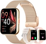 Montre Intelligente Pour Femme, Appels Et R¿¿Ponse/Whatsapp/Assistant Vocal, 1,85"" Avec Moniteur De Fr¿¿Quence Cardiaque, Moniteur De Sommeil, Podom¿¿Tre, 110+ Montre Sportive Android Ios Or