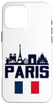 Coque pour iPhone 16 Pro Max Paris France Eiffel Tower Skyline Graphic Tee shirts, Paris