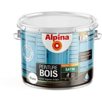 Alpina - Peinture Bois Microporeuse - Intérieur & Extérieur - Satin Couleur: Blanc - Conditionnement: 10L - Blanc