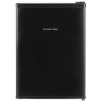 Russell Hobbs Table Top Larder Mini Fridge 66L Capacity, Reversible Door & Adjustable Feet, 0 to 8 Degrees Manual Temperature Control, Black RH67TTLF0E1B