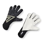 Mitre Ultimatch Goalkeeper Gloves | Improved Handling | Shock Absoption, Black/White, Size 8