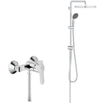 Grohe - Vitalio Start System 250 Cube Colonne de douche + Mitigeur de Douche Monocommande BauEdge (MITIGEURD1-VITALIOCUBE1)