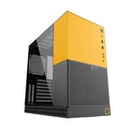 Geometric Future M4 King Arthur Mid/Mini Tower, E-ATX/ATX Gaming Case, Glass/ 1.2mm Steel, Type C, Vertical GPU Mount - Black