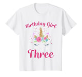 Youth 3rd Birthday Girl Unicorn Outfit Third Birthday T-Shirt