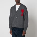 AMI De Coeur Logo Merino Wool Cardigan - XL