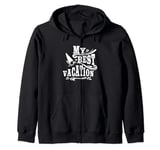 My Best Vacation Adventure Travel Beach Surf Zip Hoodie