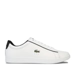 Lacoste Mens Carnaby Evo 120 2 SMA Trainers in White Black - Black & Silver Leather - Size UK 11